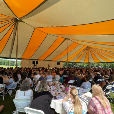 Garden Coffee Tent with Attendees